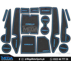 Toyota Corolla Interior Mats PVC Non Slip Blue - Model 2014-2021