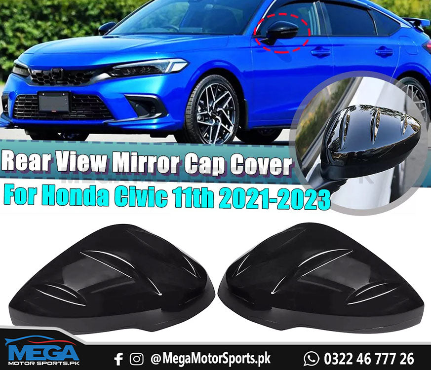 Honda Civic 2022 Glossy Black Door Side Mirror Covers V1
