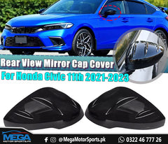 Honda Civic 2022 Glossy Black Door Side Mirror Covers V1