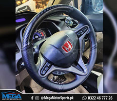 Honda Civic Reborn Carbon Fiber Steering Leather Cover For 2006-2012