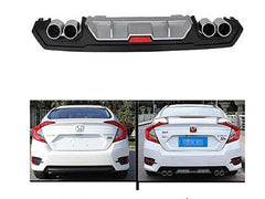 Honda Civic X  Kantara Style Diffuser - Dual Exhaust