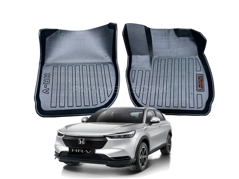 Honda Vezel | HRV 9D Floor Mats Horizontal Stitch Black With Black Grass 2025