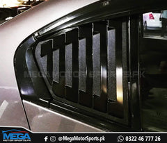 Honda City Glossy Black Quarter Louvers For 2009 - 2020