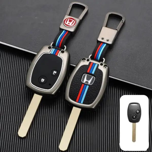 Metal Carbon Fiber Key Fob Cover + Key Ring For All Cars