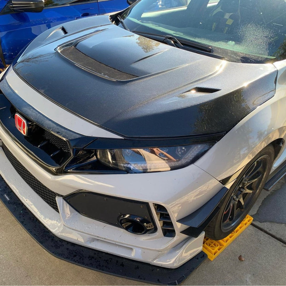 Honda Civic X Type R Style Steel Hood 2016-2021