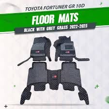 Toyota Fortuner 10D Black Horizontal Floor Mats - 5 Pcs