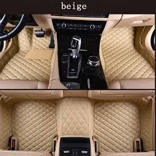 Honda City 7D Diamond Floor Mats Beige With Beige Stitch