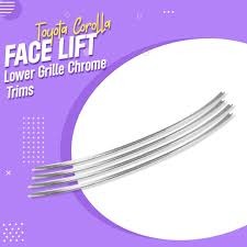 Toyota Corolla FaceLift Lower Grill Chrome Trims - Model 2017-2020