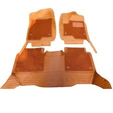 Haval Jolion 9D Floor Mats Horizontal Stitch Brown With Brown Grass 2021-2025
