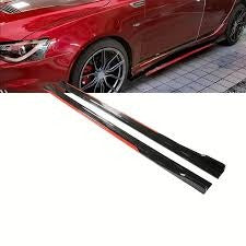 Universal Side Splitter / Side Skirt Panel Gloss Black and Red