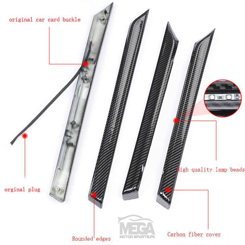 Honda Civic Interior Carbon Fiber Door Atmospheric / Illumination / Ambient Lights Kit ( 11 Clr )