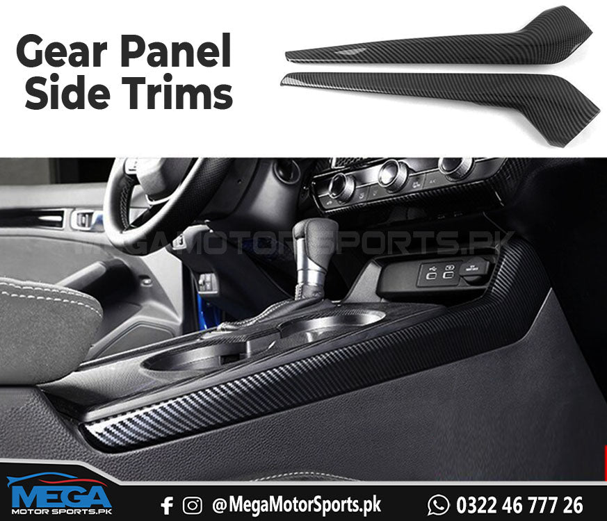 Honda Civic 2022 Carbon Fiber Gear Panel Side Trims For 11th Generation 2022 2023