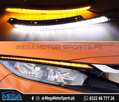 Honda Civic Running DRL Eye Brow Style 2016-2020
