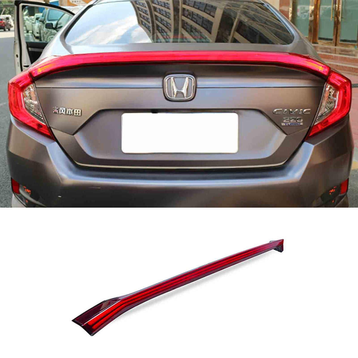 Honda Civic Trunk LED Spoiler For 2016+