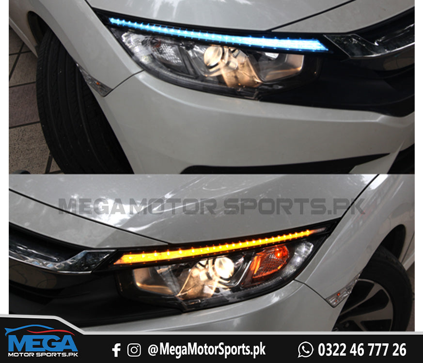 Honda Civic Running DRL Eye Brow Style 2016-2020