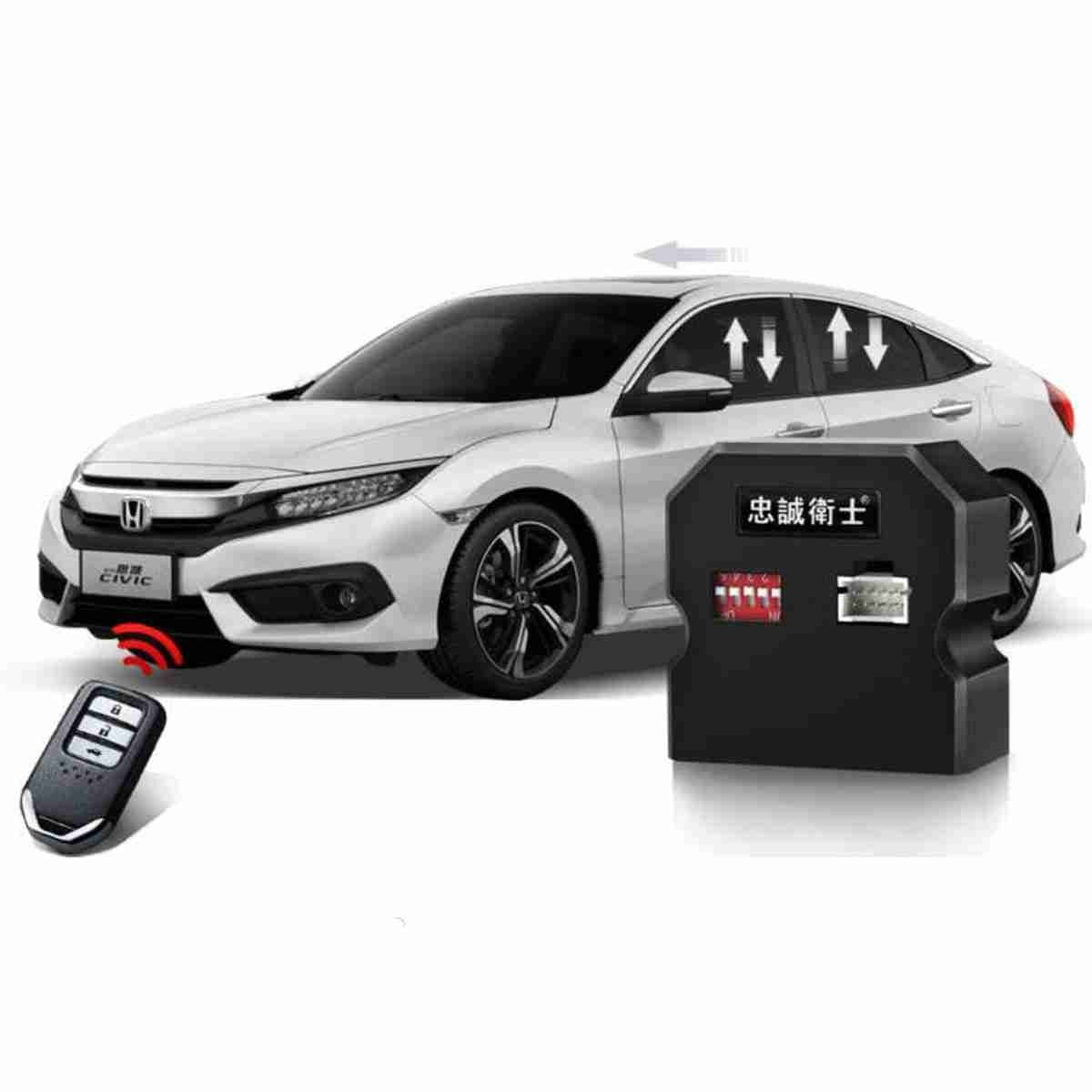 Honda Civic X Side Mirrors & Window Closer Kit For 2016 - 2021