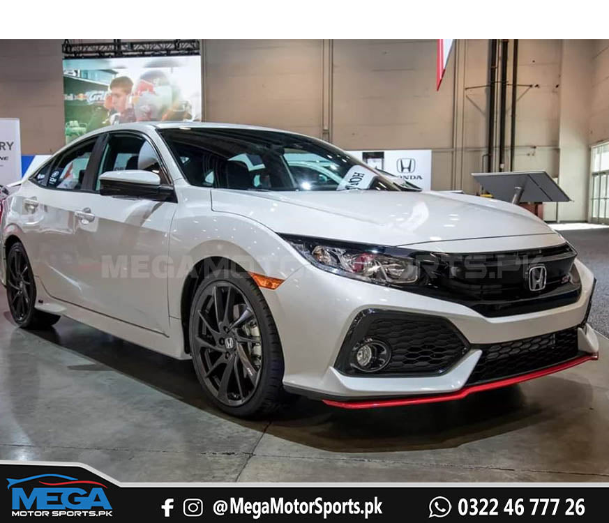 Honda Civic Red Si Splitter For Si Front Bumper