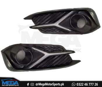 Honda Civic X  Fog Lamps Sword Style DRL Cover 2016-2020