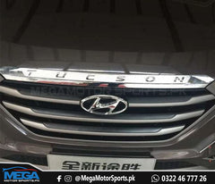 Hyundai Tucson Chrome Front Hood with Logo For 2021 2022