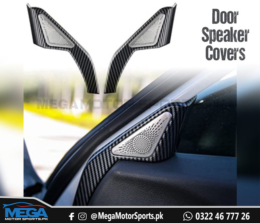 Honda Civic 2022 Carbon Fiber Door Tweeter Trims For 11th Generation