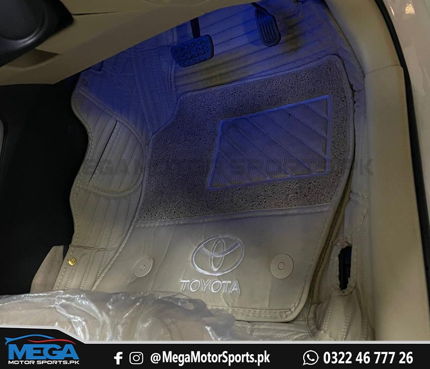Toyota Yaris 10D Horizontal Floor Mats Beige with Beige Grass For 2020 2021