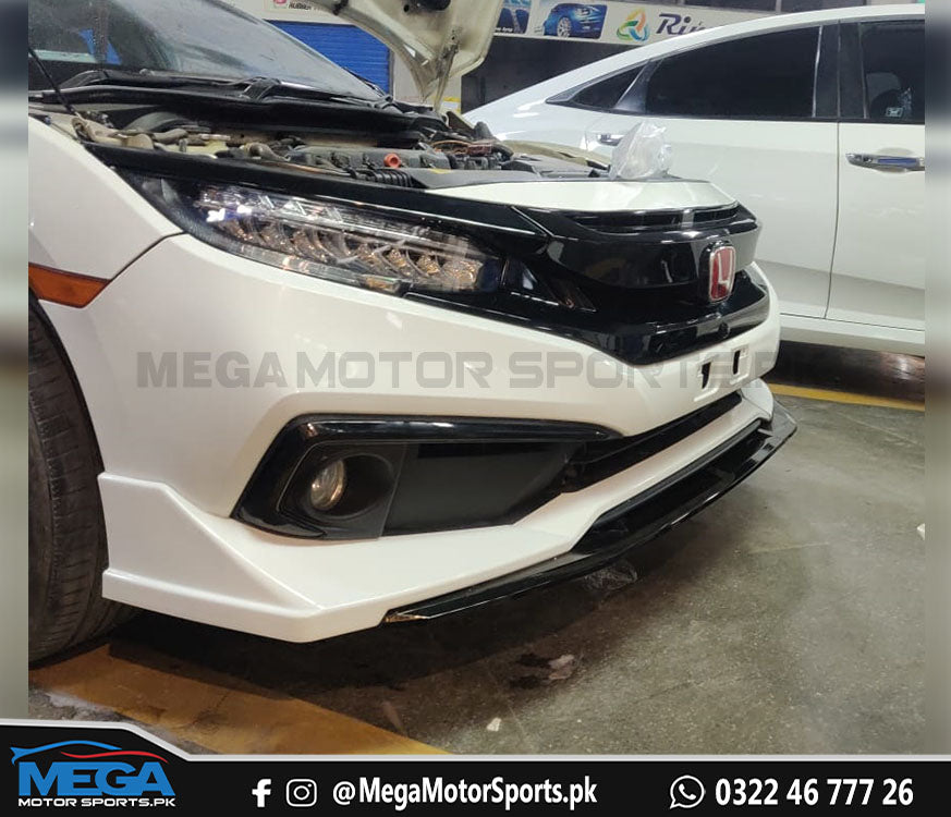 Civic X Facelift Front Bumper Mugen Lip Body kit - Model 2016 - 2020