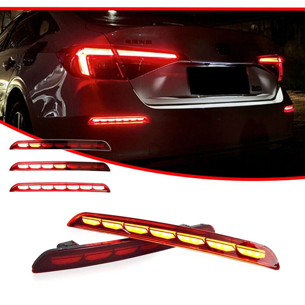 Honda Civic Rear Bumper LED Reflector DRLs For 11th Generation Civic 2022 2023