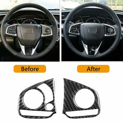 Honda Civic X Carbon Fiber Steering Multimedia Trims