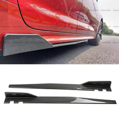 Universal Side Splitter / Side Skirt Panel Gloss Black and Red