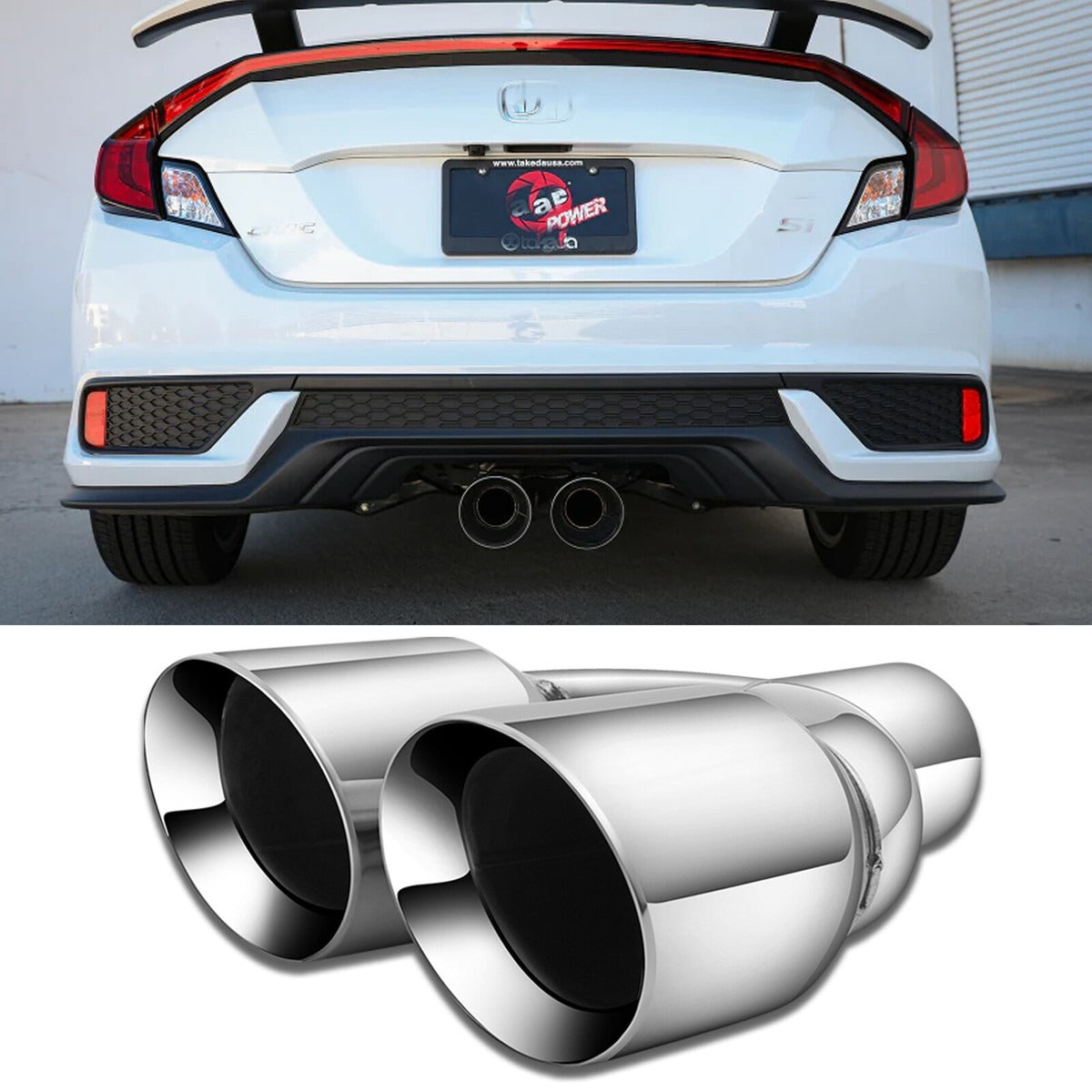 Honda Civic X Turbo Exhaust Tip 2016-2021 - Single