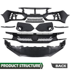 Honda Civic 11 Gen Type R Bumper V1 Back Drl 2022+