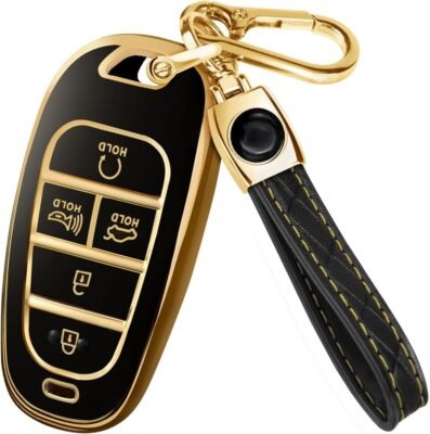 Hyundai Tucson TPU Black Key Fob / Key Cover For 2020 2021 2022