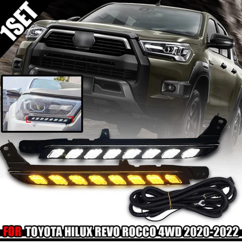 Toyota Hilux Revo Headlight LED DRL For 2021 2022