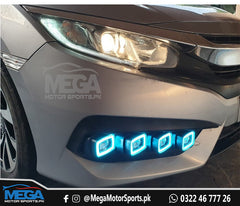 Honda Civic X Bugatti Style DRL Fog Lamp  2016-2020