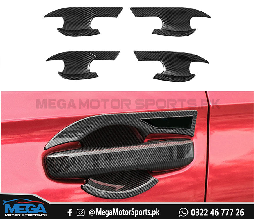 Honda Civic 2022 Carbon Fiber Door Handle Bowl Covers For 11th Generation 2022 2023