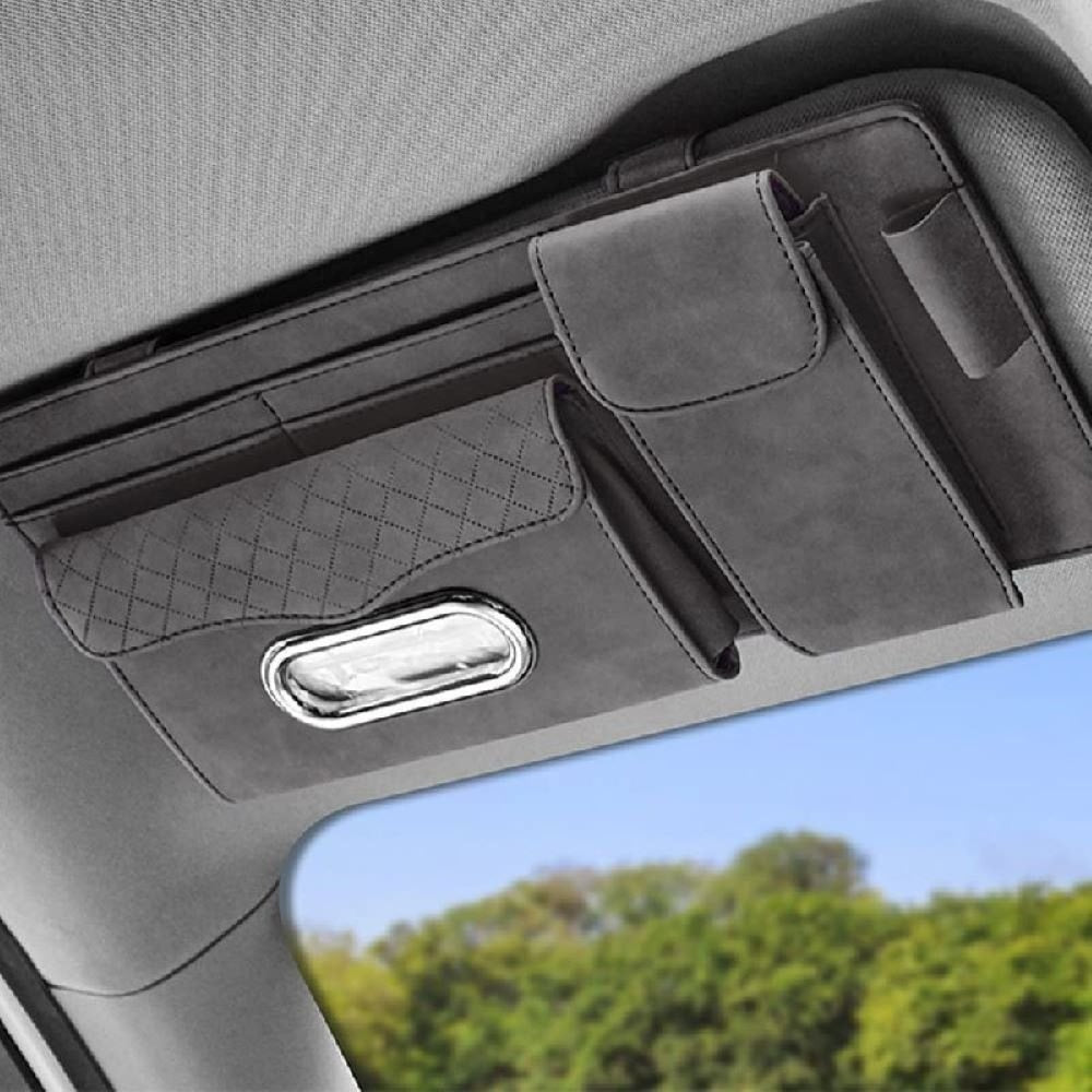 Sun Shades Leather Tissue Box Card Organizer Storage Box
