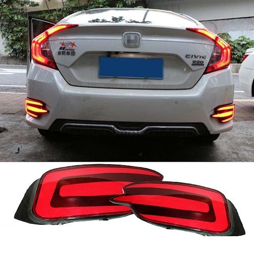 Honda Civic X Rear Bumper LED Light For 2016 - 2021