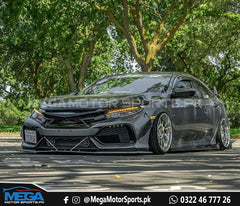 Honda Civic Piano Black X Grill