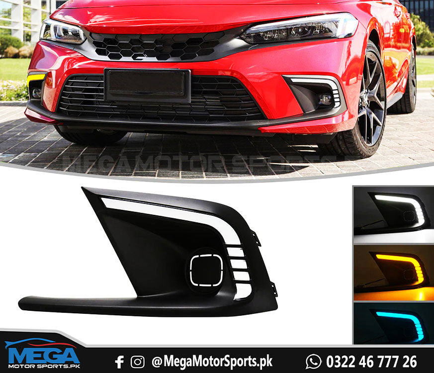 Honda Civic 2022 LED Fog Light DRLs V2 For 11th Generation 2022 2023
