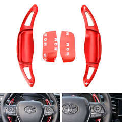 Toyota Hilux Revo Steering Wheel Paddle Shift Extension (RED) 2 Pieces For 2016 - 2022