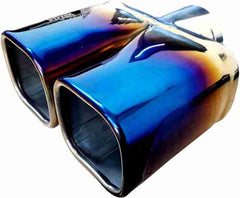 Dual Exhaust Burnt Tips Silencer Muffler Tip V2 Square