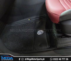 MG HS Black 10D Floor Matts with Black Grass For Models 2020 2021
