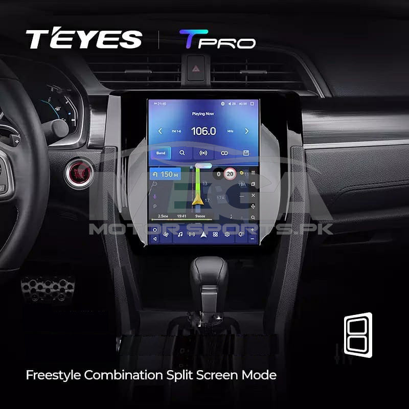 TEYES TPRO For Honda Civic 10th Gen Tesla Style LCD For 2016 - 2021