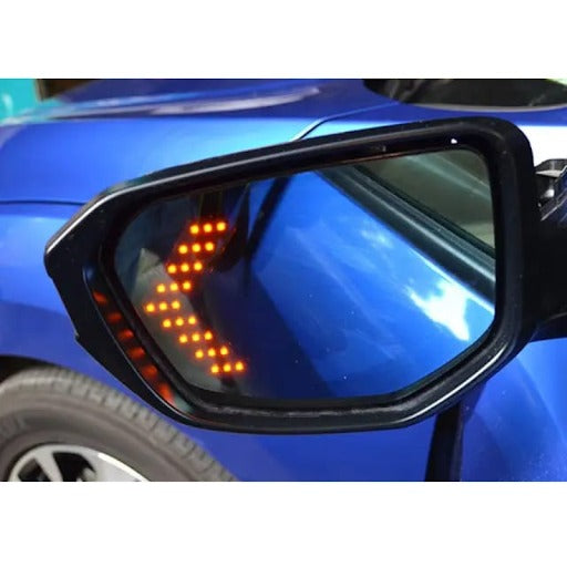Honda Civic X Blue Side Mirror With LED Indicator