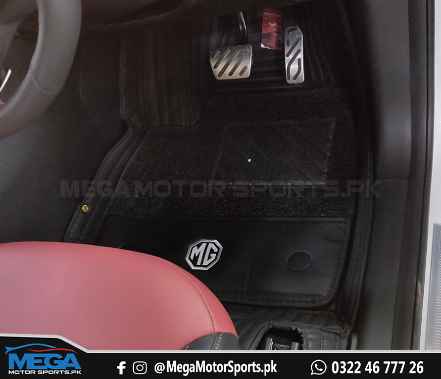 MG HS Black 10D Floor Matts with Black Grass For Models 2020 2021