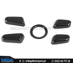 Hyundai Tucson Carbon Fiber Seat Control Buttons Trims For 2020 2021